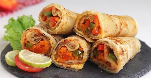 Mini Vegetable Paratha Rolls